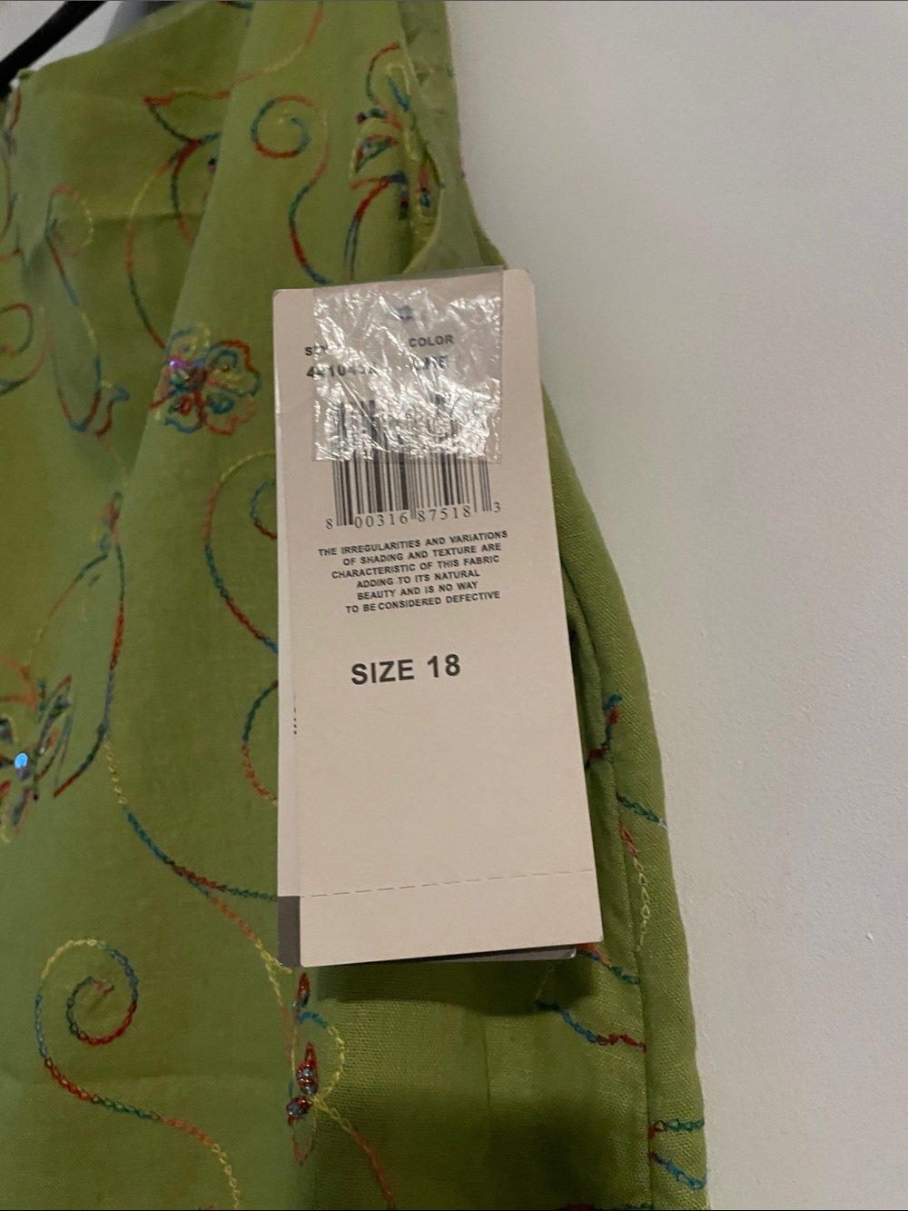 Ultra Dress Collection Lime Green Floral Embroidered Knee length Dress - Picture 2 of 9